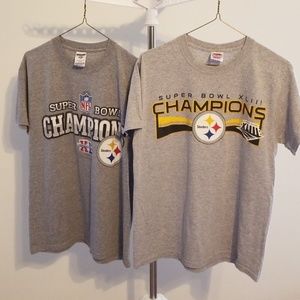 Two Pittsburgh Steelers Superbowl Champion Tees